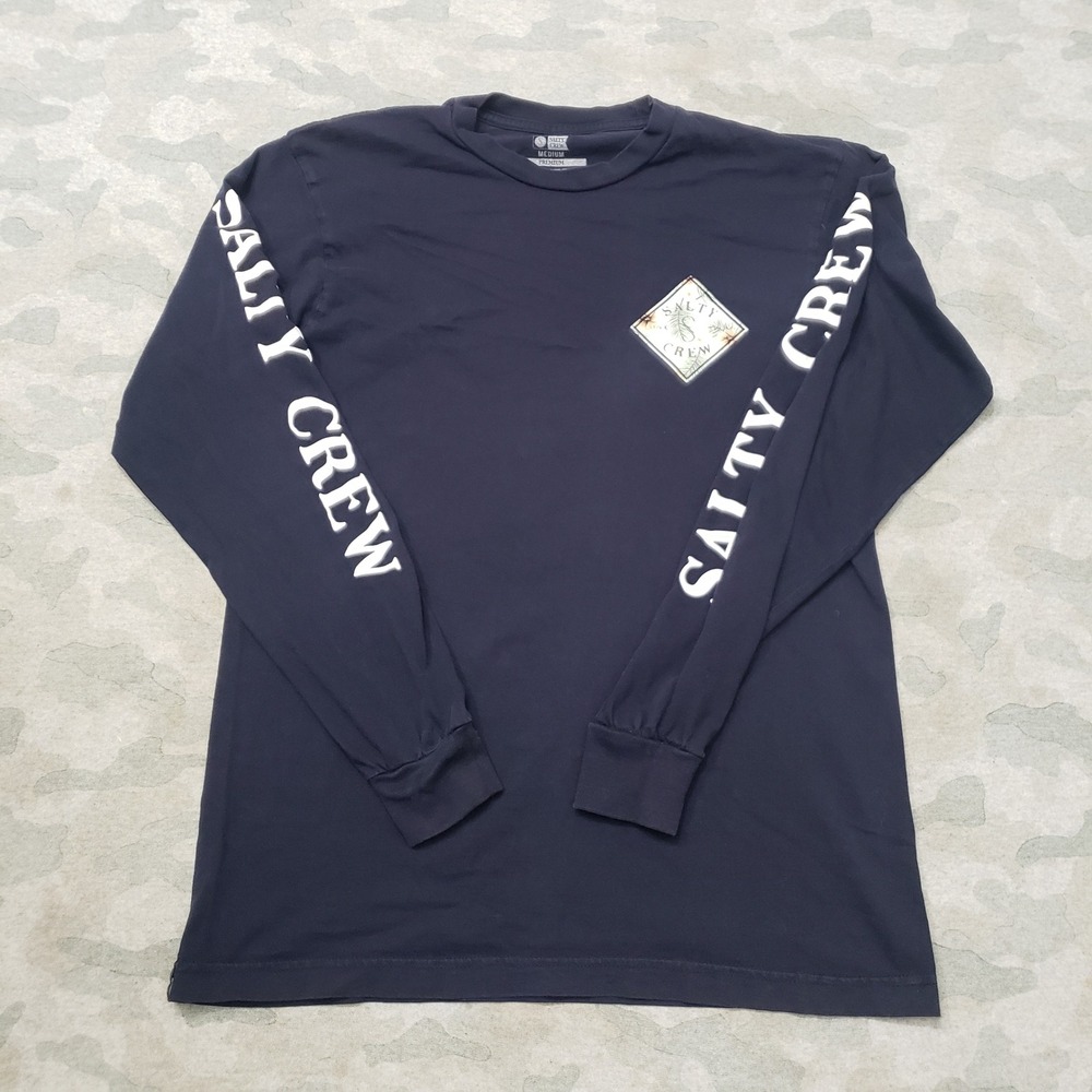 Salty Crew Shirt Mens Medium Blue Long Sleeve Graphic Tee